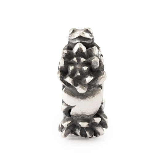 Stop Trollbeads in argento con ranocchia e gommino MISURA UNICA