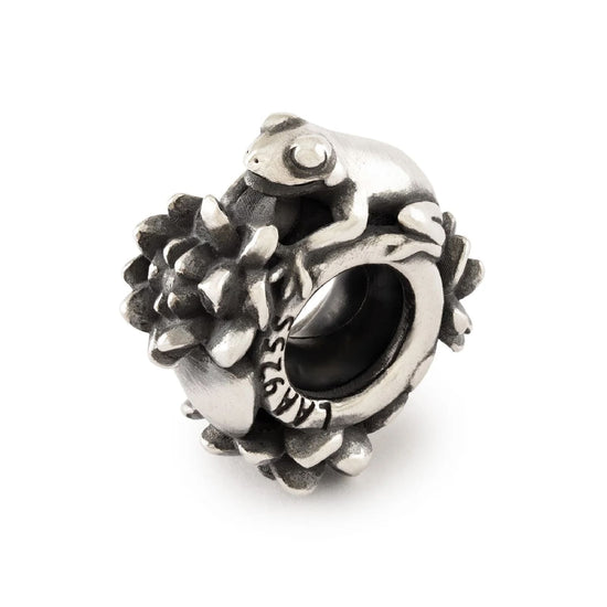 Stop Trollbeads in argento con ranocchia e gommino MISURA UNICA