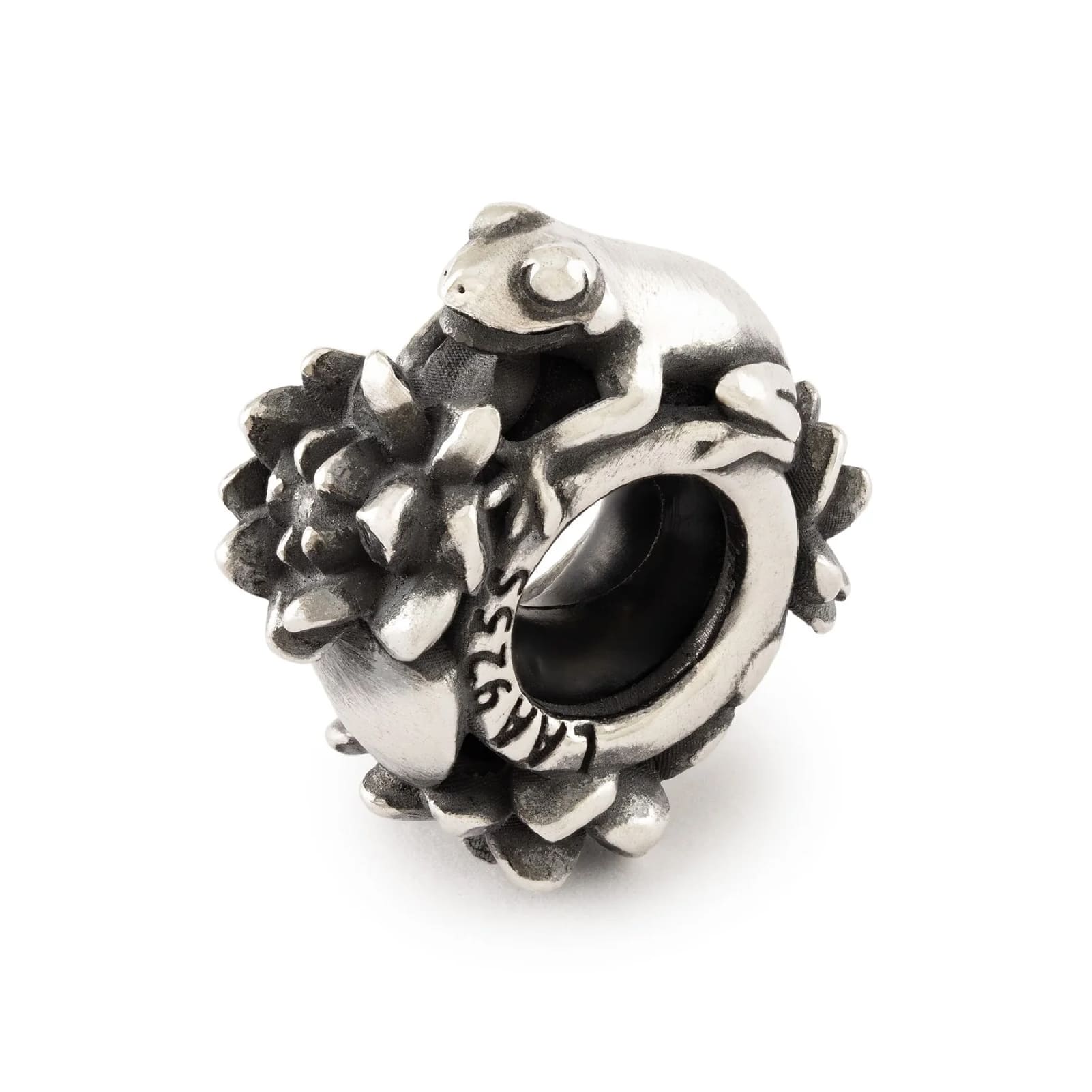Stop Trollbeads in argento con ranocchia e gommino MISURA UNICA