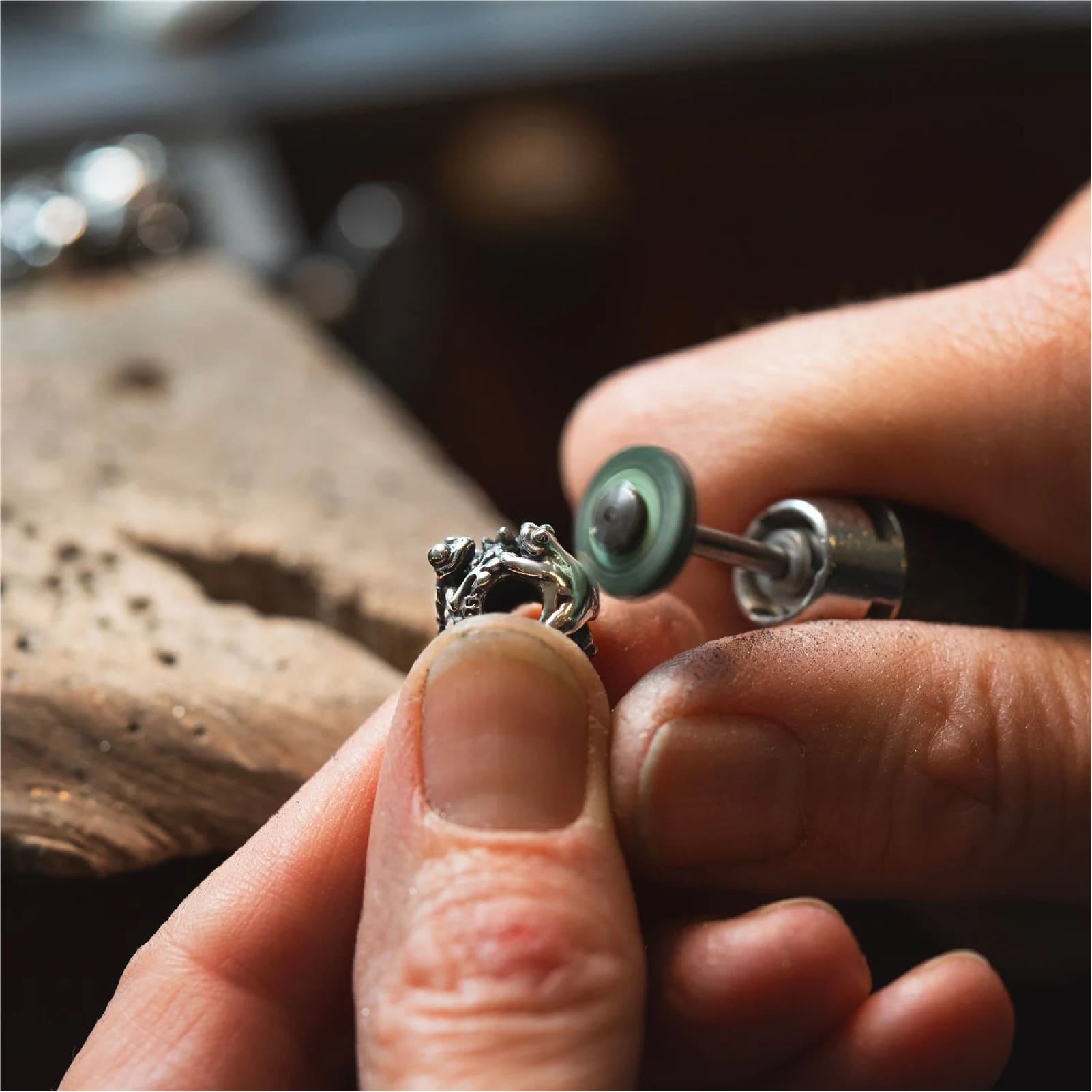 Beads da donna Trollbeads in argento a forma di ranocchie MISURA UNICA