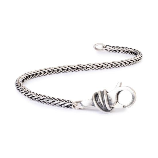 Bracciale catena Trollbeads Nodo della Fortuna in argento 18 cm