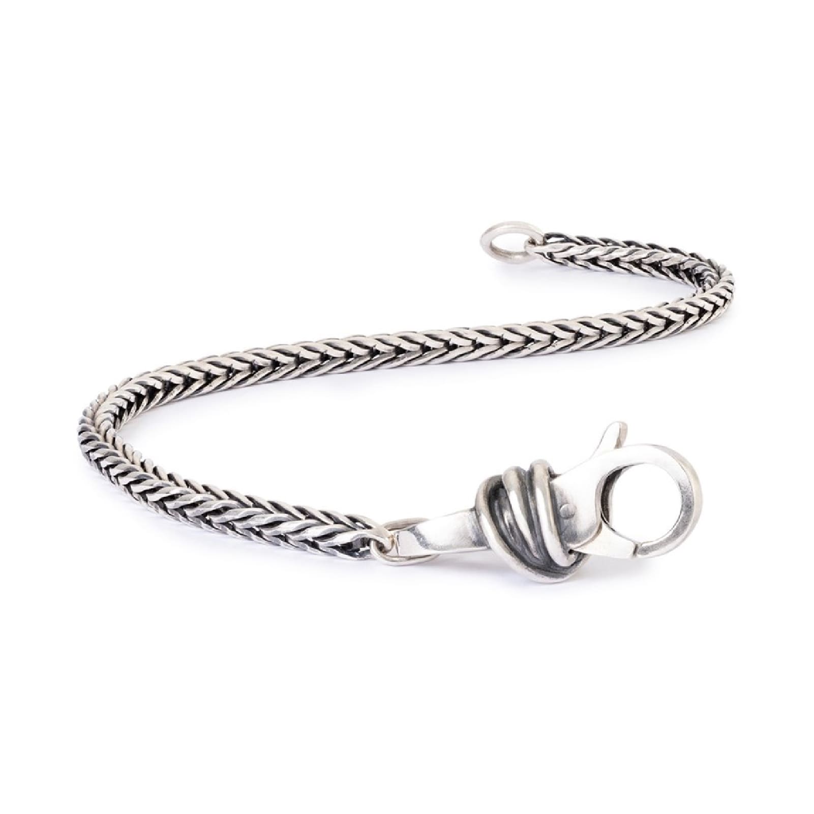 Bracciale catena Trollbeads Nodo della Fortuna in argento 18 cm