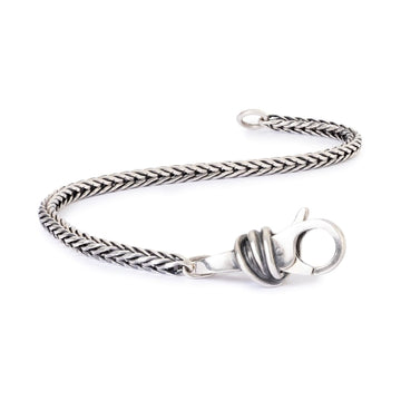 Bracciale catena Trollbeads Nodo della Fortuna in argento 18 cm