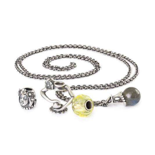 Collana Trollbeads argento con Madre Natura labradorite MISURA UNICA
