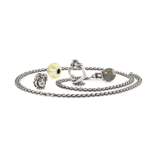Collana Trollbeads argento con Madre Natura labradorite MISURA UNICA