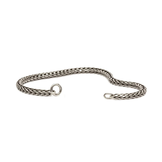 Bracciale Trollbeads in argento con catena coda di volpe 14 cm