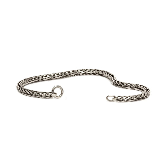 Bracciale Trollbeads in argento con catena coda di volpe 14 cm