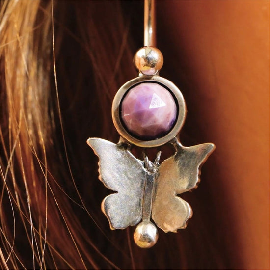Orecchini Trollbeads Carezza di Farfalla in argento e pendente MISURA UNICA