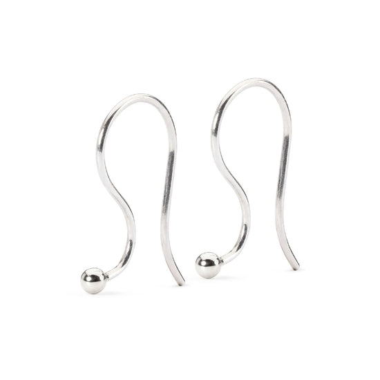 Orecchini monachella Trollbeads in argento rodiato MISURA UNICA