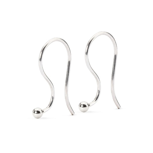 Orecchini monachella Trollbeads in argento rodiato MISURA UNICA