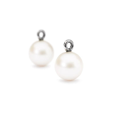 Beads per orecchini Trollbeads in argento con perle MISURA UNICA