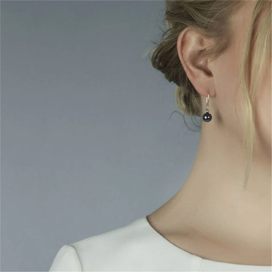 Beads per orecchini Trollbeads in argento con perle scure MISURA UNICA
