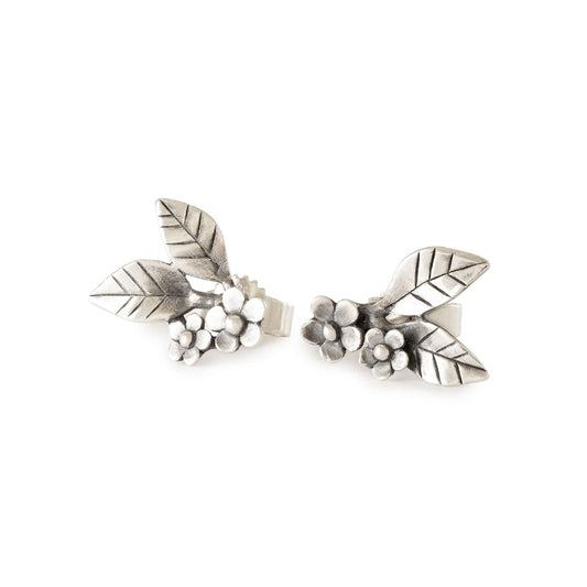 Orecchini a lobo Trollbeads in argento grazia dei fiori MISURA UNICA