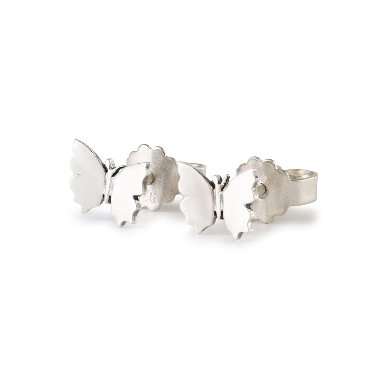 Orecchini a lobo Trollbeads argento con ali di farfalla piccoli MISURA UNICA