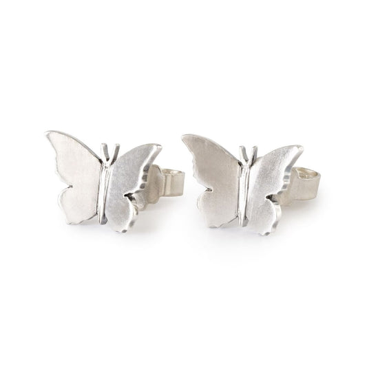 Orecchini a lobo Trollbeads in argento con ali di farfalla MISURA UNICA