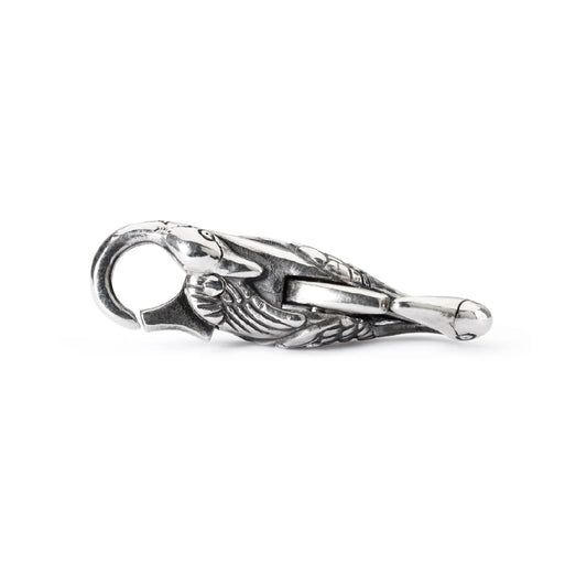 Chiusura moschettone Trollbeads in argento con gru MISURA UNICA