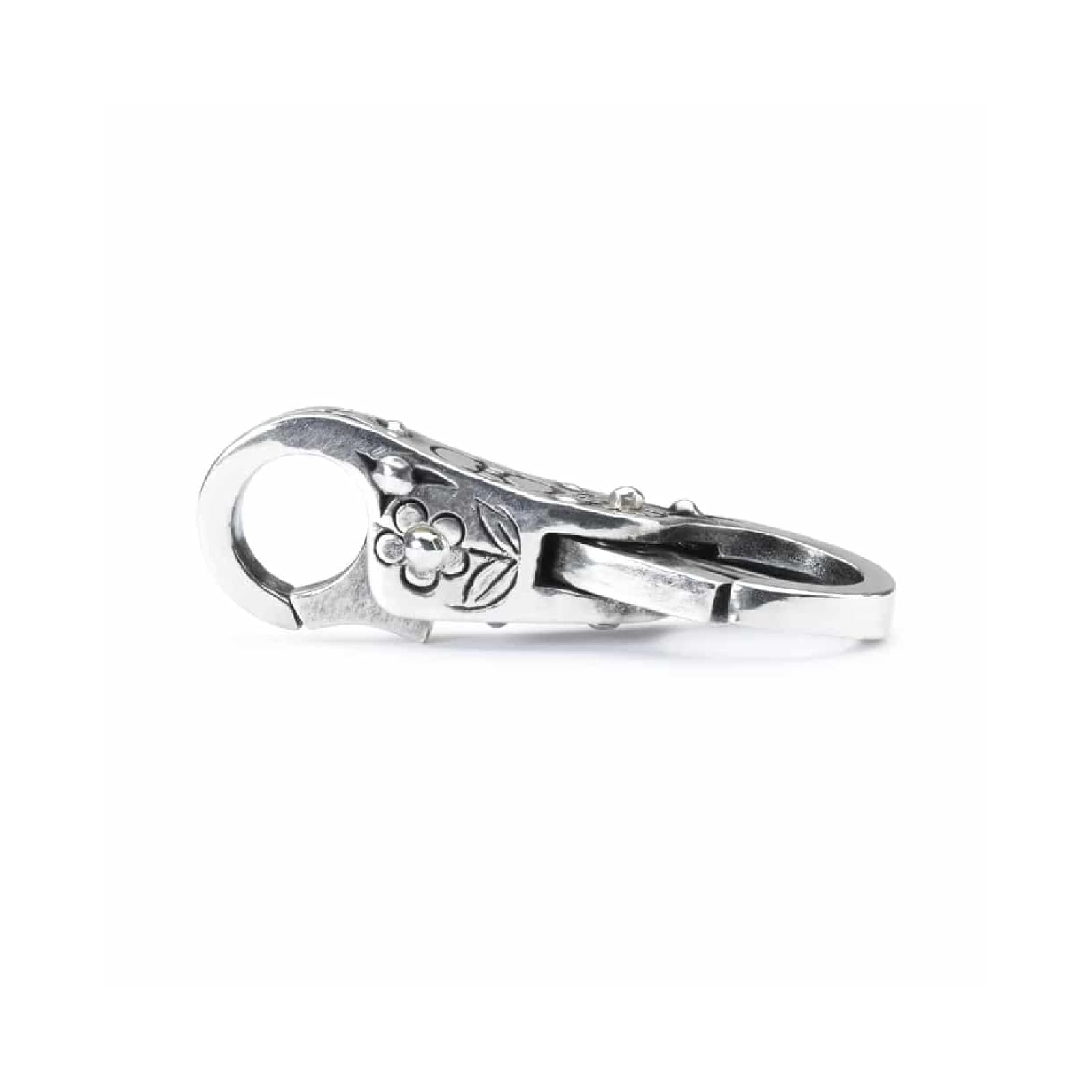 Chiusura moschettone Trollbeads con natura in argento MISURA UNICA