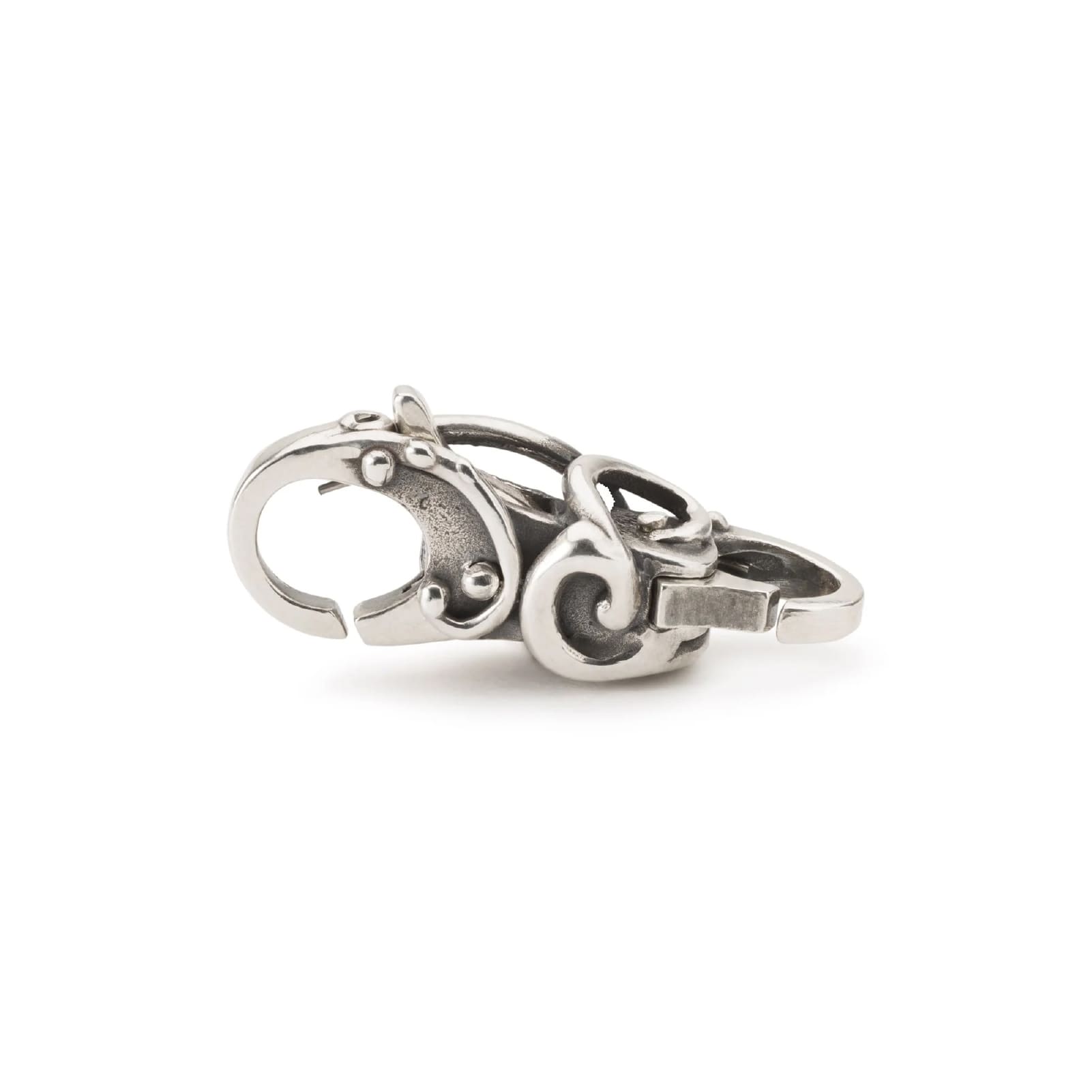 Chiusura moschettone Trollbeads con intreccio in argento MISURA UNICA