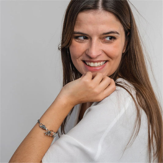 Chiusura moschettone Trollbeads con intreccio in argento MISURA UNICA