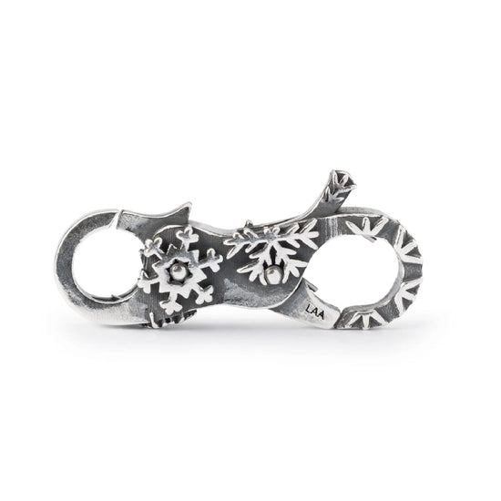 Chiusura moschettone Trollbeads con fiocchi di neve MISURA UNICA