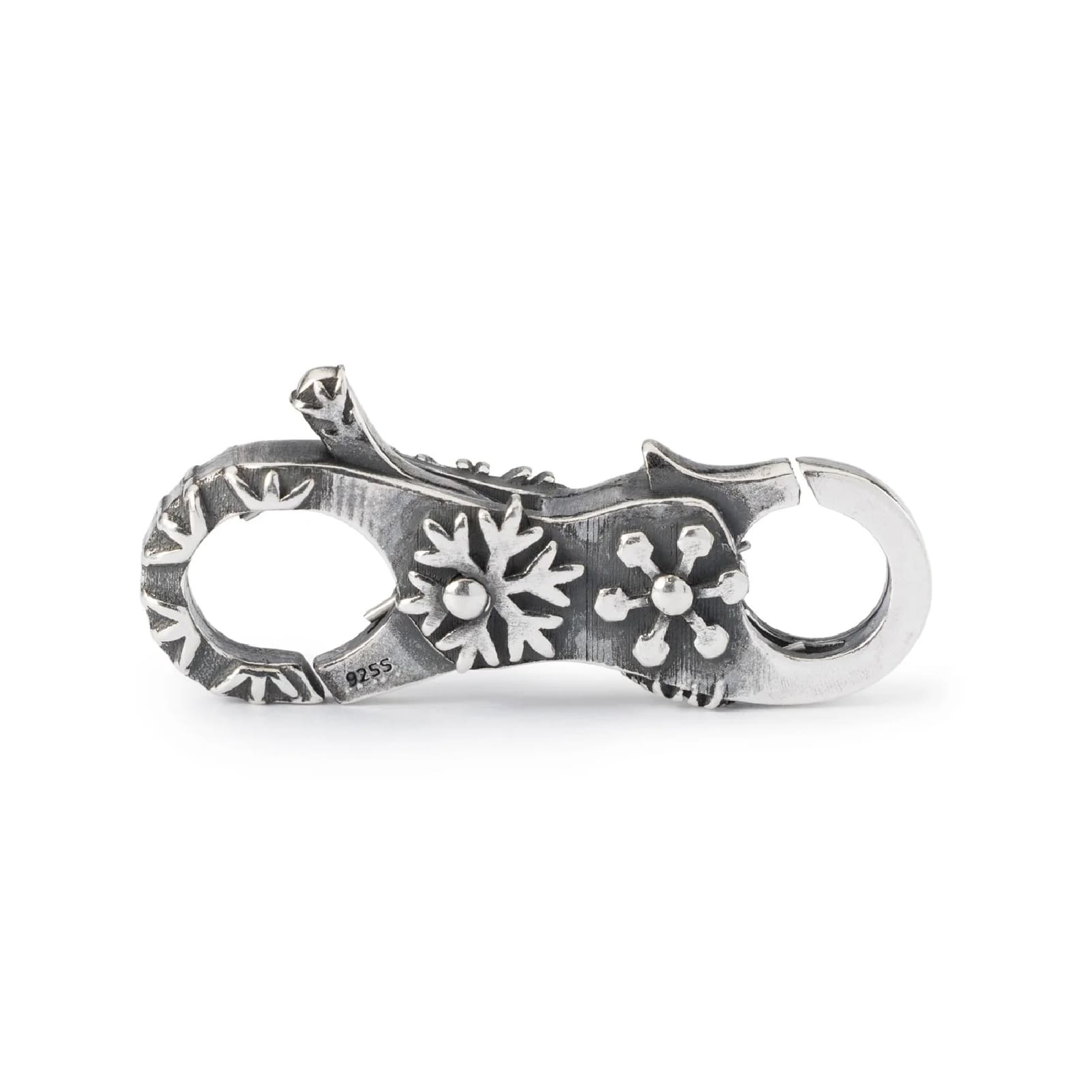 Chiusura moschettone Trollbeads con fiocchi di neve MISURA UNICA