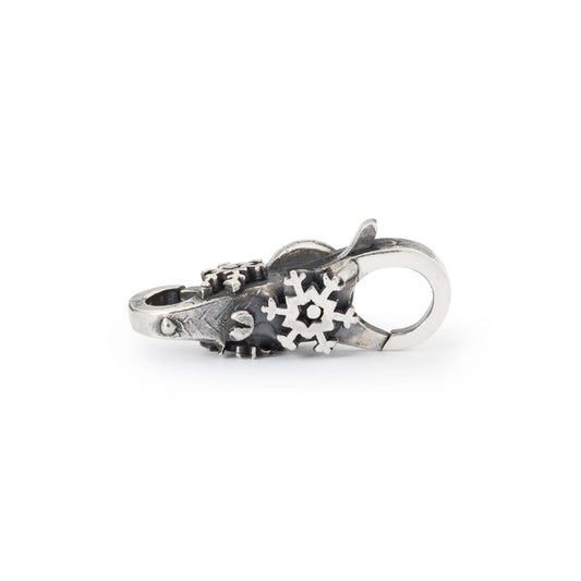 Chiusura moschettone Trollbeads con perla delle nevi MISURA UNICA
