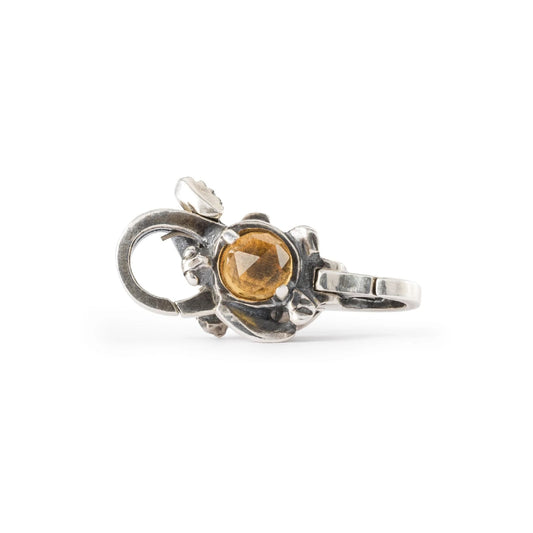 Chiusura moschettone Trollbeads con tartaruga e quarzo MISURA UNICA