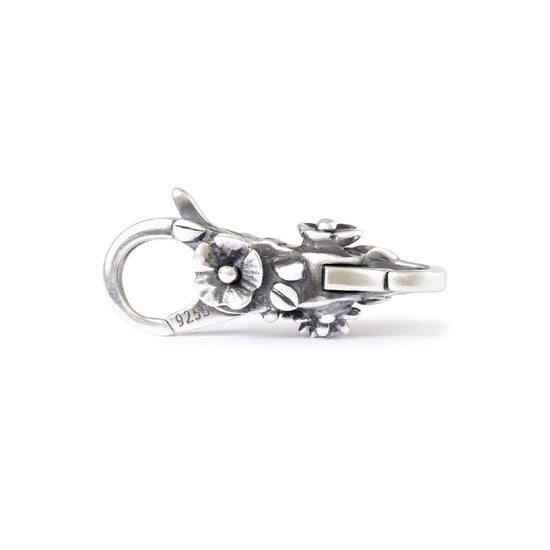 Chiusura moschettone Trollbeads in argento con petali di fiore MISURA UNICA