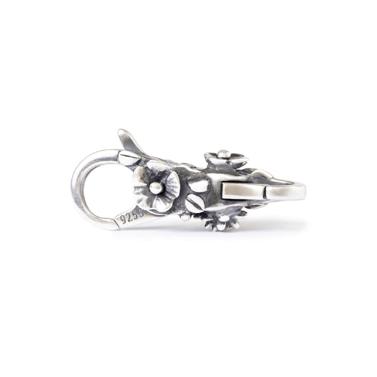 Chiusura moschettone Trollbeads in argento con petali di fiore MISURA UNICA