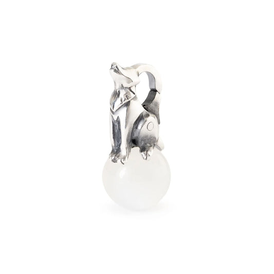 Charm pendente Trollbeads Lupo interiore in argento MISURA UNICA
