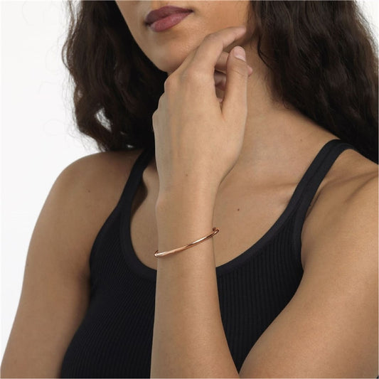 Bracciale bangle Trollbeads in rame di colore oro rosa M