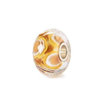 Beads Trollbeads Buon compleanno 2026 in argento e vetro giallo MISURA UNICA
