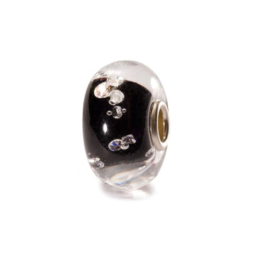 Beads colore nero Trollbeads in argento con 13 zirconi MISURA UNICA