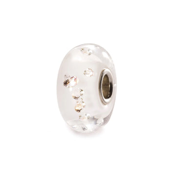 Beads colore bianco Trollbeads in argento con 13 zirconi MISURA UNICA