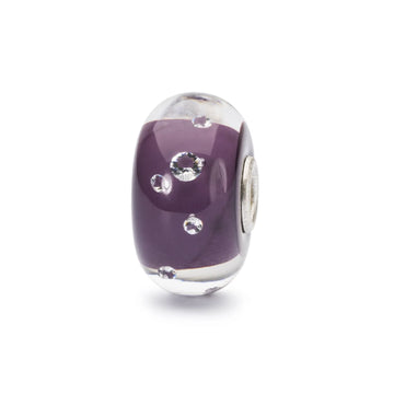 Beads colore viola Trollbeads in argento con 13 zirconi MISURA UNICA