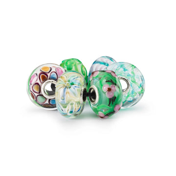 Set Trollbeads di 6 Beads in vetro colorato delle fiabe MISURA UNICA