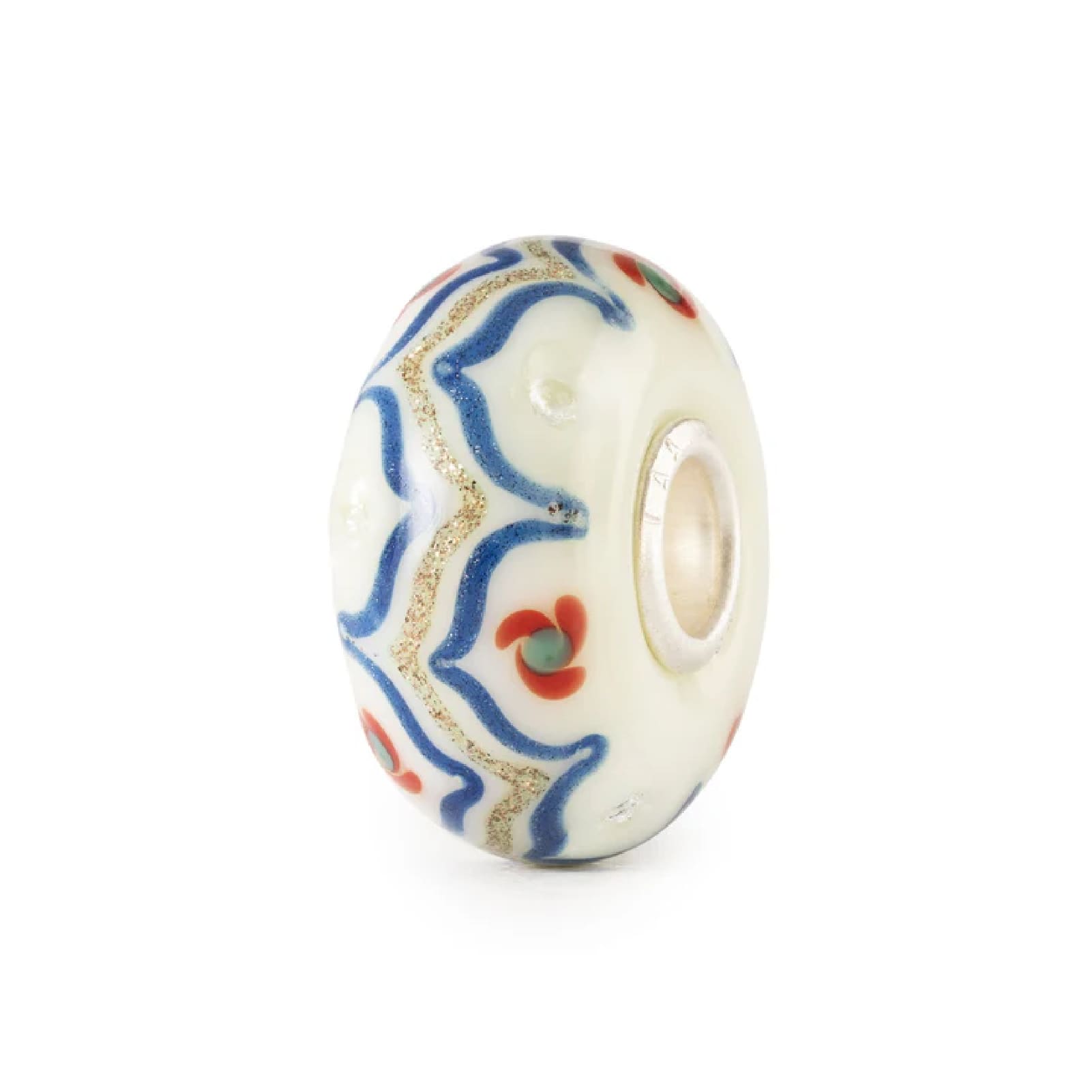 Beads da donna Trollbeads in argento luce fiori avorio MISURA UNICA