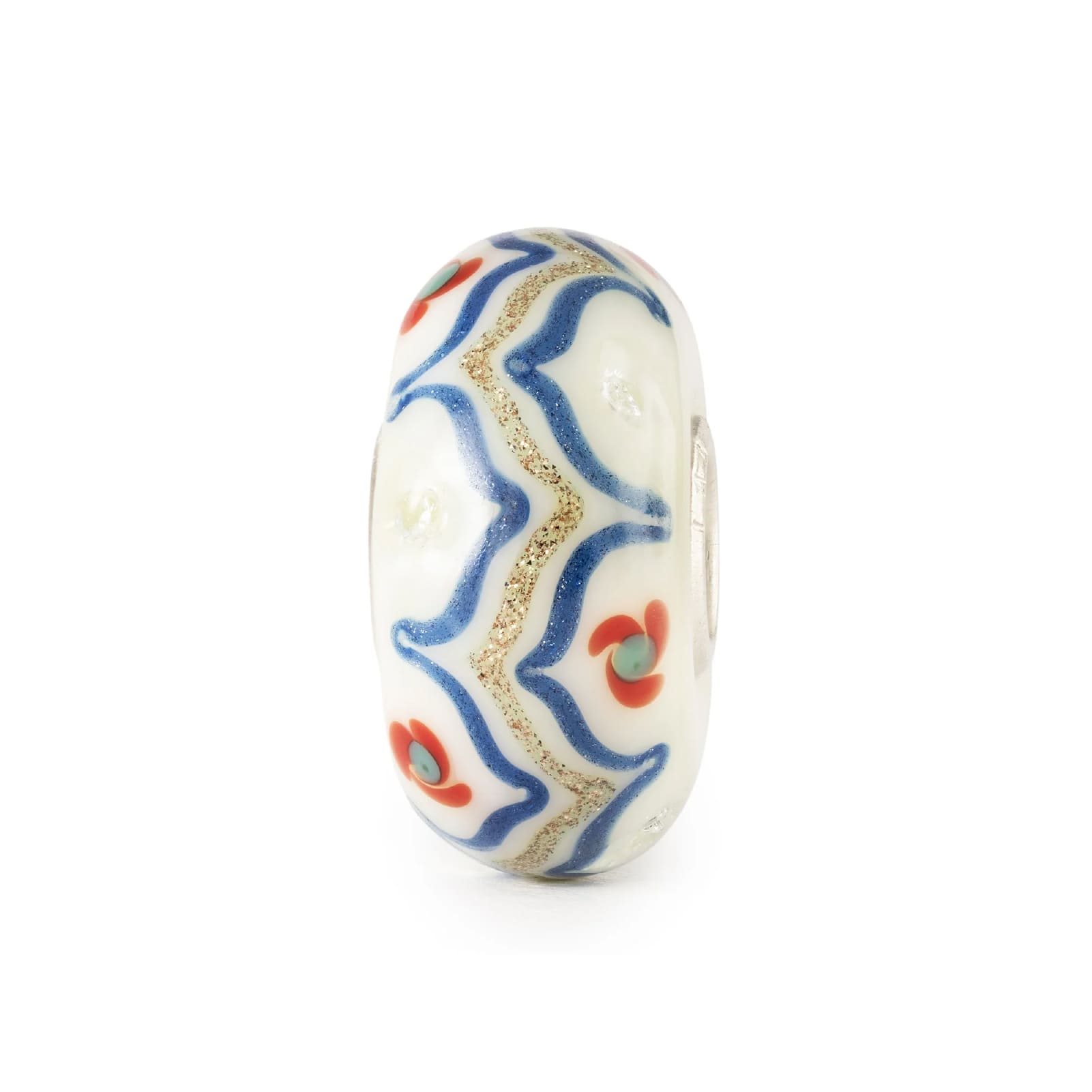 Beads da donna Trollbeads in argento luce fiori avorio MISURA UNICA