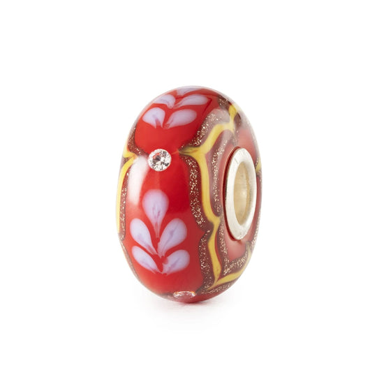 Beads da donna Trollbeads in argento luce di seta rubino MISURA UNICA