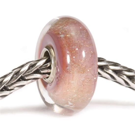 Beads donna Trollbeads in argento con vetro colorato rosa MISURA UNICA