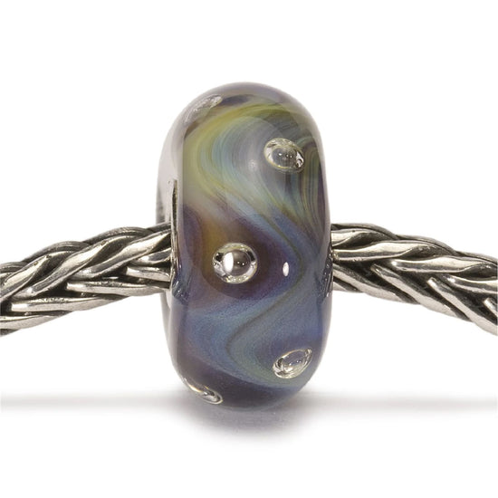 Beads donna Trollbeads in argento con vetro colorato blu MISURA UNICA