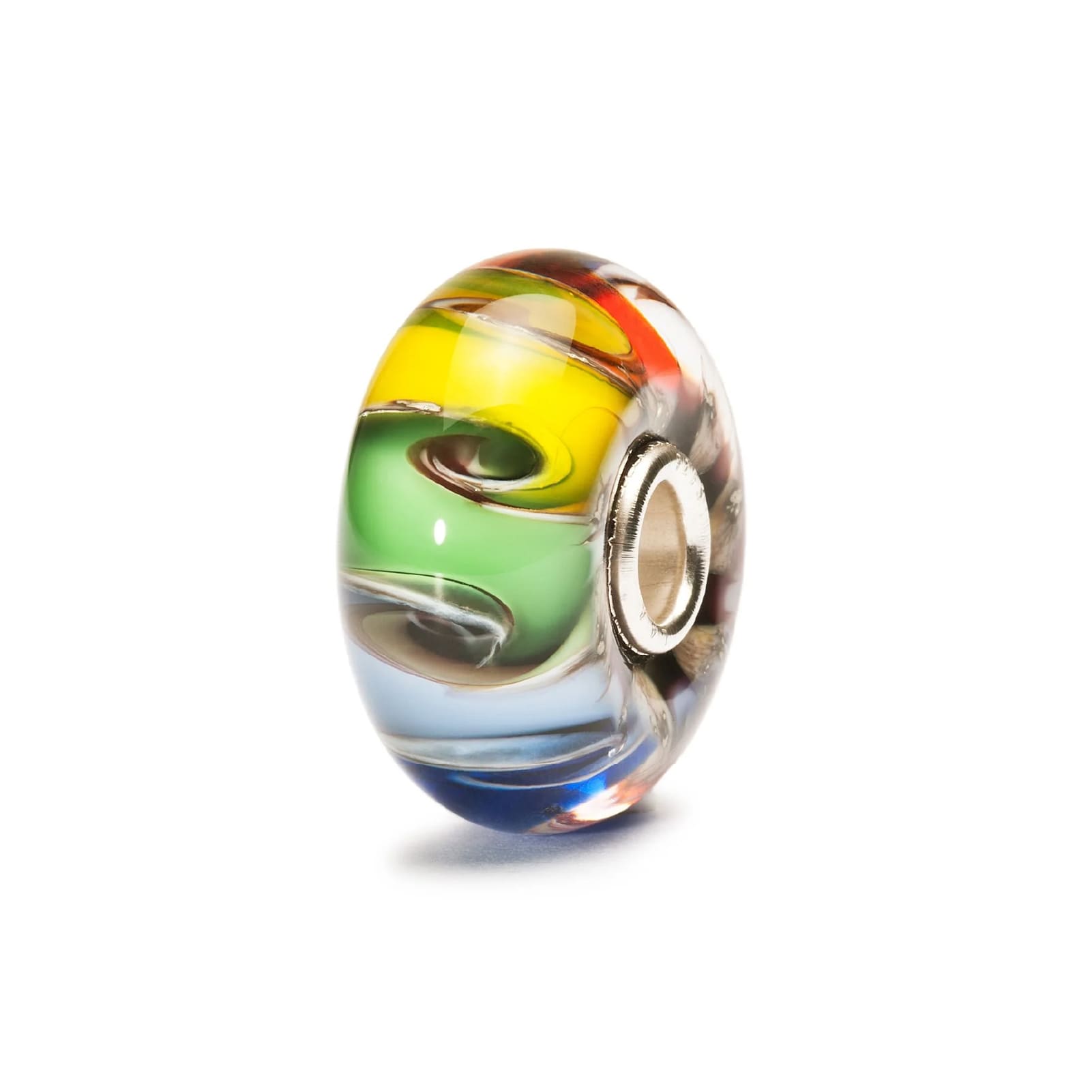 Beads donna Trollbeads in argento con vetro arcobaleno MISURA UNICA