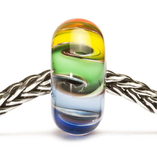 Beads donna Trollbeads in argento con vetro arcobaleno MISURA UNICA
