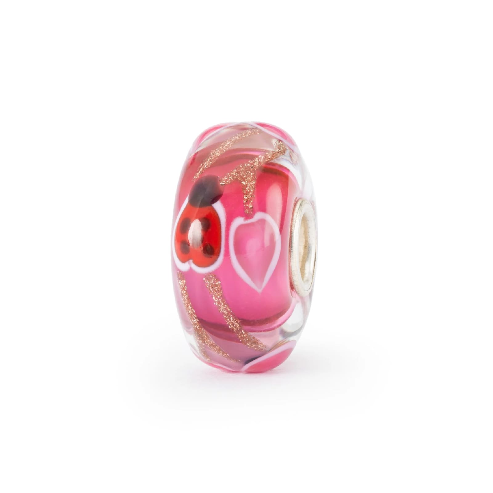 Beads donna Trollbeads argento e vetro con coccinella MISURA UNICA