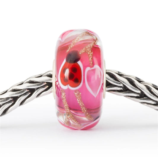 Beads donna Trollbeads argento e vetro con coccinella MISURA UNICA