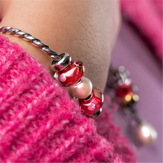 Beads donna Trollbeads argento e vetro con coccinella MISURA UNICA