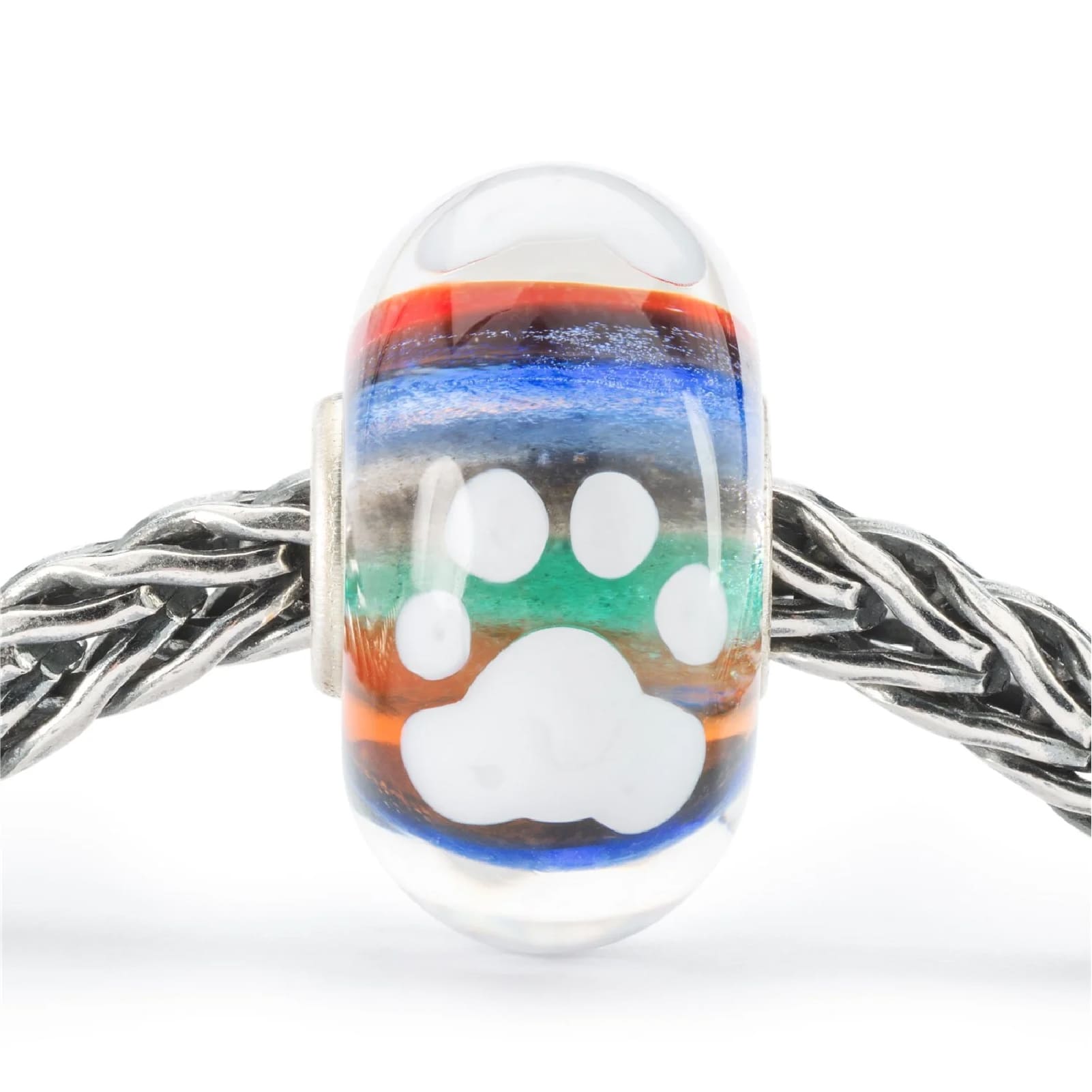 Beads da donna Trollbeads argento e vetro con zampetta MISURA UNICA