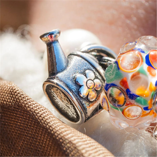 Beads da donna Trollbeads in argento e vetro colorato MISURA UNICA