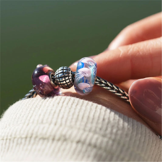 Beads da donna Trollbeads in vetro con danza di medusa MISURA UNICA