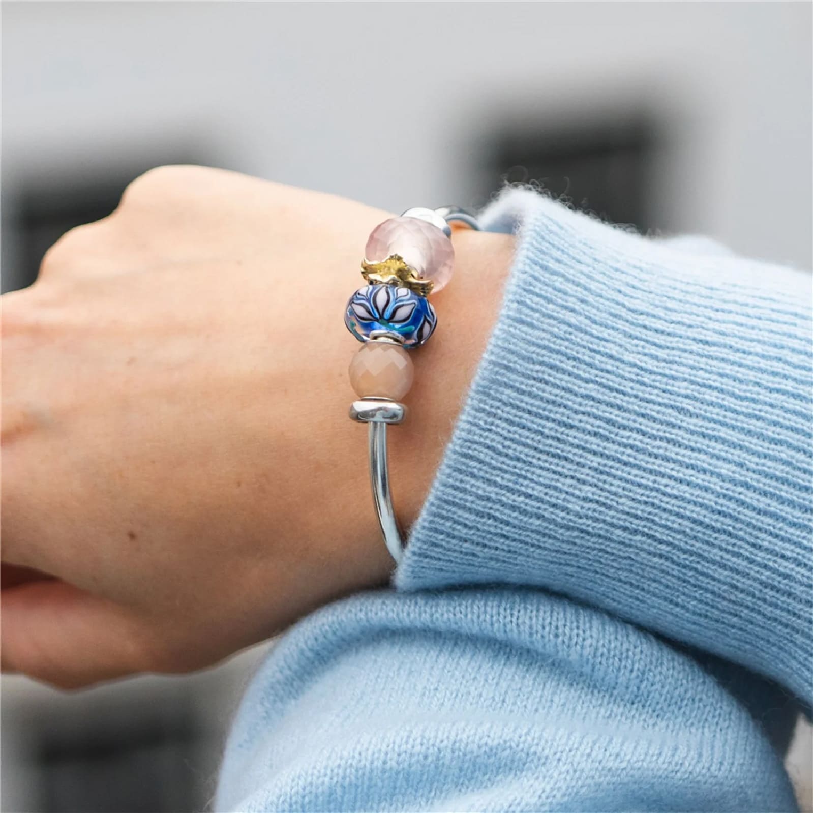 Beads donna Trollbeads in vetro con loto della passione MISURA UNICA